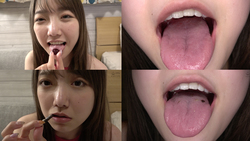 [Tongue Fetish] Popular actress Yui Natsuhara&#39;s gummy &amp; small fish licking and chewing observation! !! !!