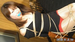 Sayaka Bound and Tapegagged - Continuous Installation of Clear Tape Gags