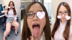 [With bonus video] erotic accounting Hira-chan mouth series assortment with a long tongue [40 minutes]
