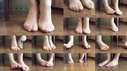 【身体のパーツ・フェチ：足/脚】打ち合わせ中のモデルの足/脚３（アップ）＠素人美人モデル個人撮影会